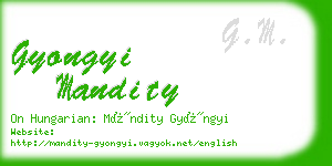 gyongyi mandity business card
